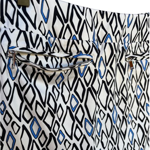 Tail Athletic Skort with Black and Blue Diamond Pattern, Front Zip Pockets sz M - Picture 4 of 8